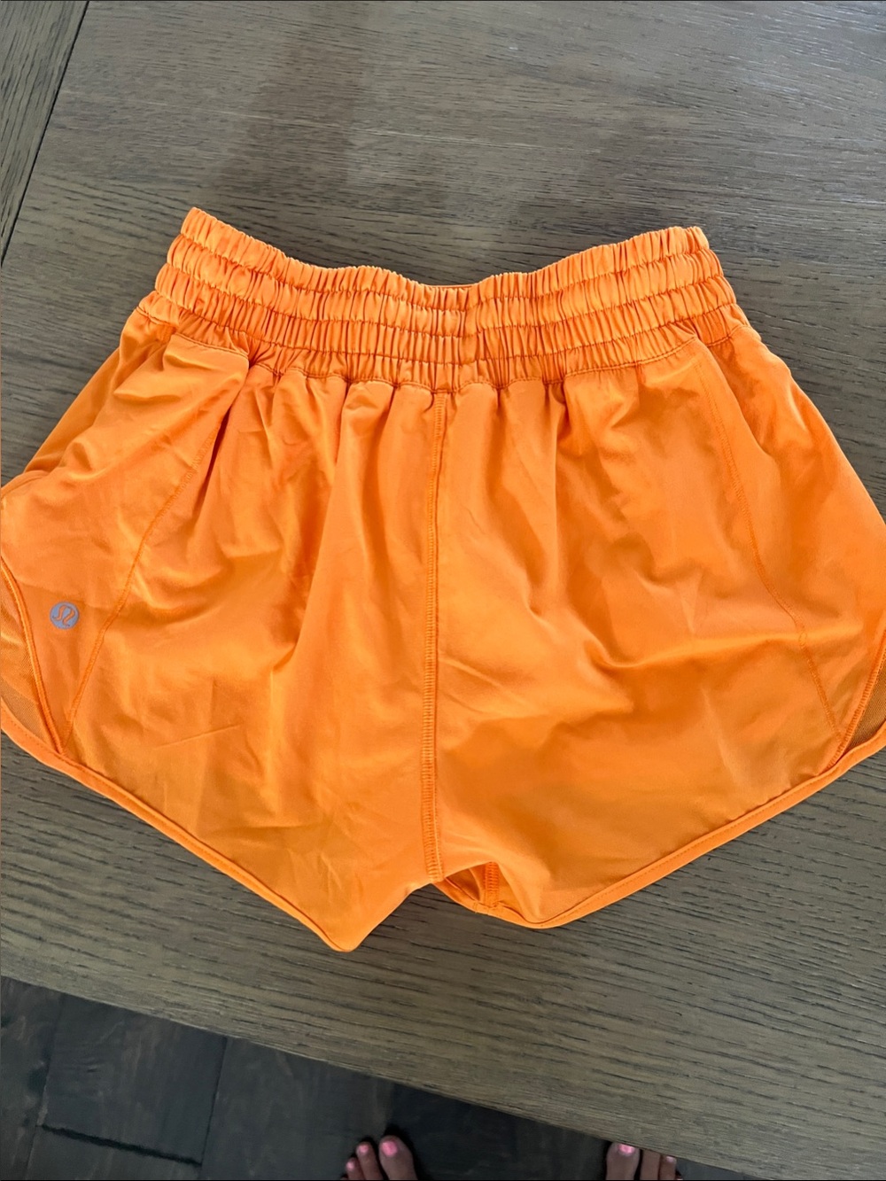 lululemon athletica Bright Orange Athletic Running Shorts